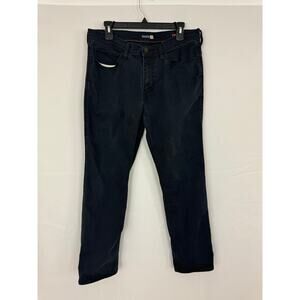 Dockers Mens Straight Fit Navy Black Wash Pants 34x28 Classic Style Cotton Blend